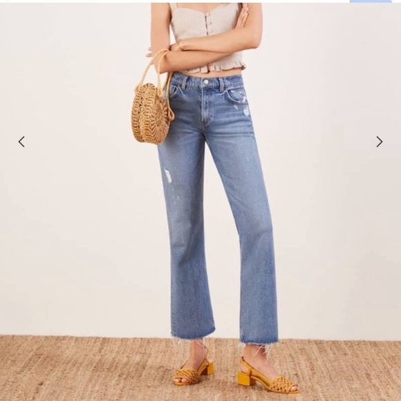 Reformation Denim - NWT Reformation Cropped Flood Jeans Olympia 31